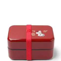Bento Box Fortune Cat Red