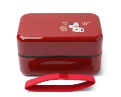 Bento Box Fortune Cat Red