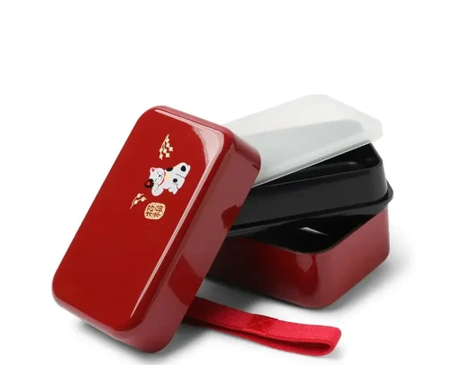 Bento Box Fortune Cat Red