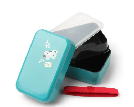 Bento Box Fortune Cat Teal Blue