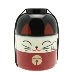Bento Set Fortune Cat Red