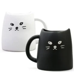 Black & White Cat Mug Set