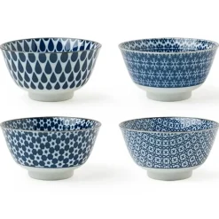 Blue & White 5" Bowl Set