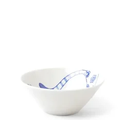 Blue & White Cat 4.5" Rice Bowl