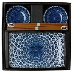 Blue & White Snow Sushi Set