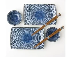 Blue & White Snow Sushi Set