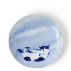Blue Cat Playing Plate