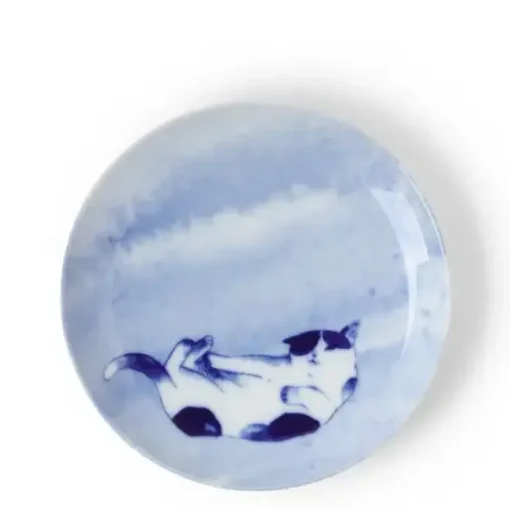 Blue Cat Playing Plate