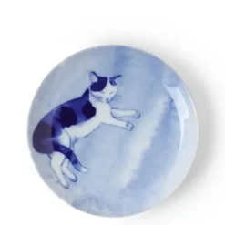 Blue Cat Relaxing Plate