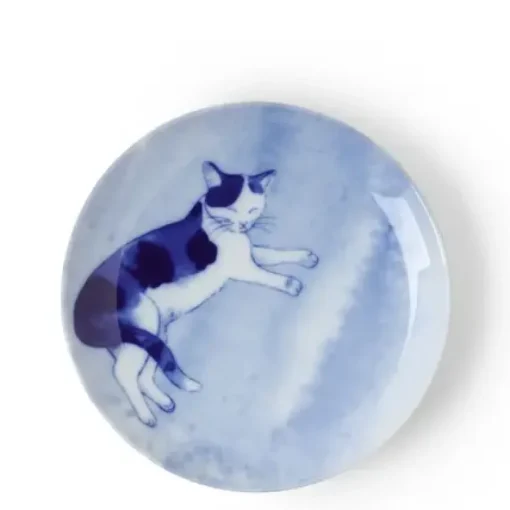 Blue Cat Relaxing Plate