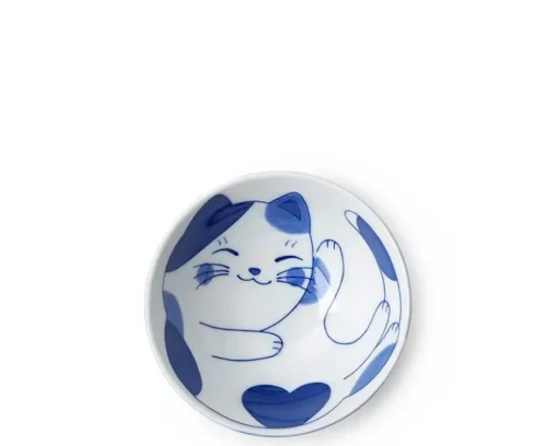 Blue Cats 4.5" Rice Bowl