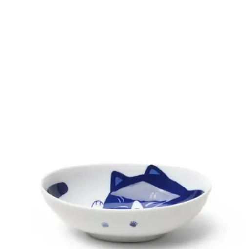 Blue Cats 5" X 3.75" Oval Bowl