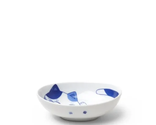 Blue Cats 5" X 3.75" Oval Bowl