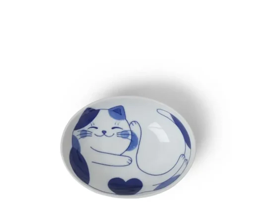 Blue Cats 5" X 3.75" Oval Bowl