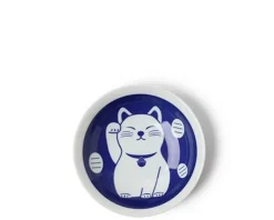Blue Fortune Cat 6.5" Plate