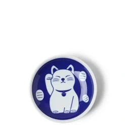 Blue Fortune Cat 3.75" Sauce Dish