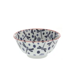 Bowl Blue Dragonfly 6"