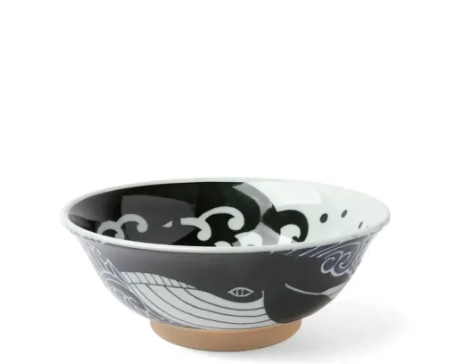 Bowl Blue Whale Waves 8"