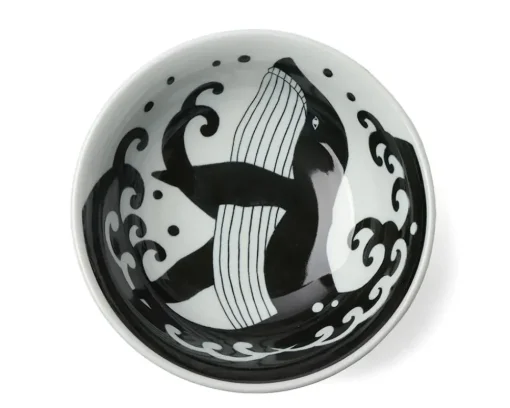 Bowl Blue Whale Waves 8"