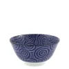 Bowl Cobalt Cloud Swirls 5.75"