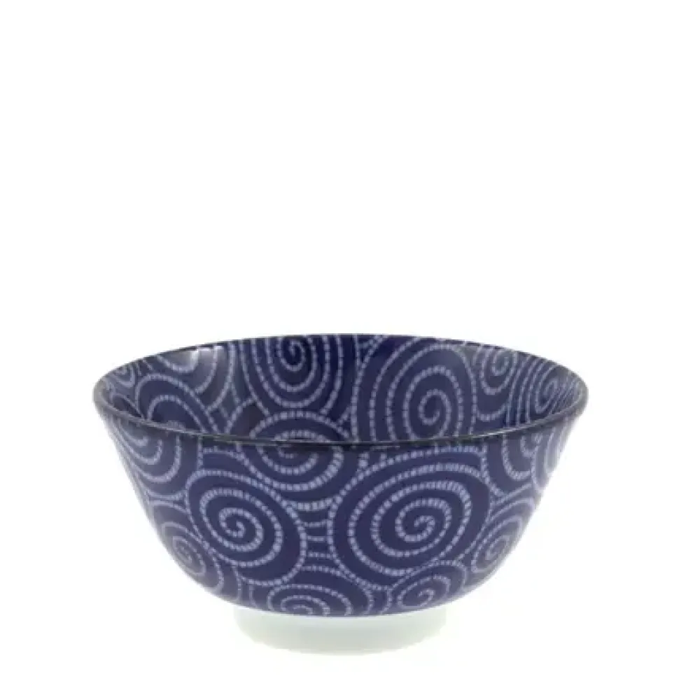Bowl Cobalt Cloud Swirls 5.75"