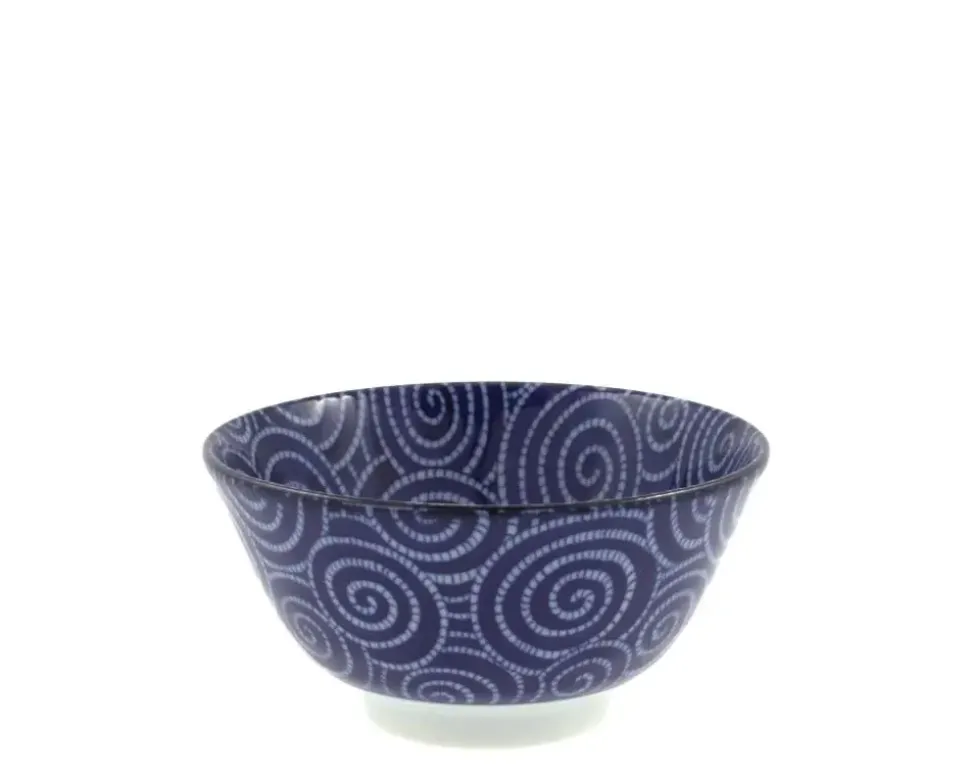 Bowl Cobalt Cloud Swirls 5.75"