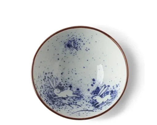 Bowl Rabbit & Moon 5-1/4"