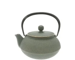 Cast Iron Green/Bronze Hobnail Teapot 0.65L
