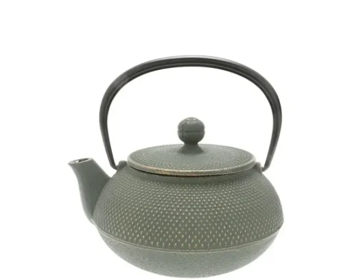 Cast Iron Green/Bronze Hobnail Teapot 0.65L