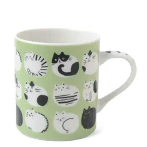 Cozy Cats 8 Oz. Mug - Green