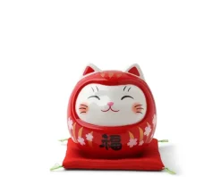 Daruma Fortune Cat Bank 3.75"