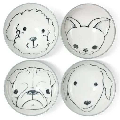 Dog Days 4.5" Rice Bowl Set