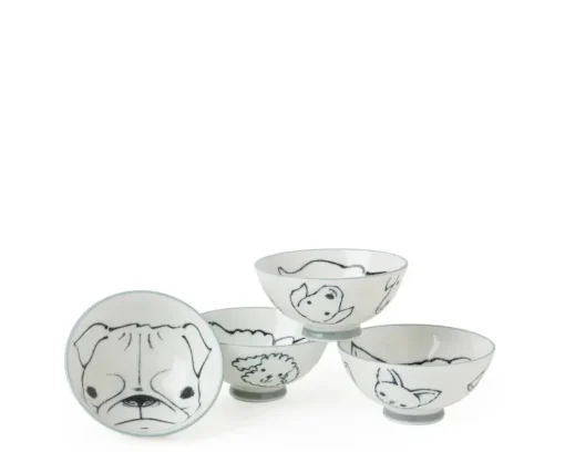 Dog Days 4.5" Rice Bowl Set