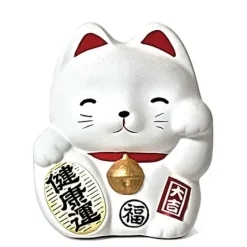 Feng Shui Fortune Cat Bank - White