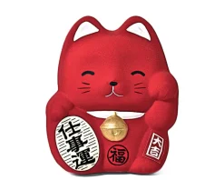 Feng Shui Fortune Cat Bank - Red