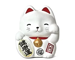 Feng Shui Fortune Cat Bank - White