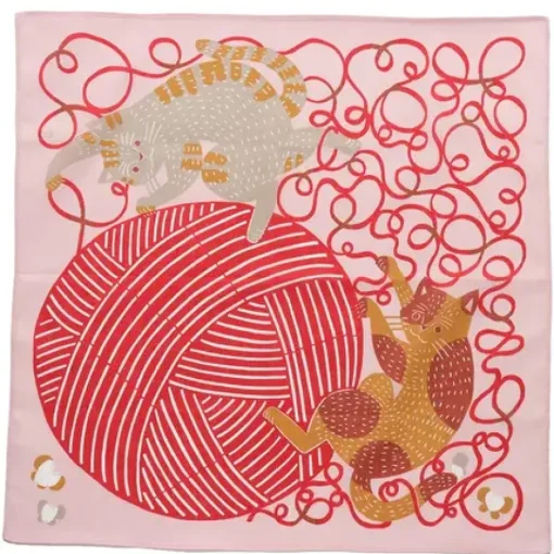 Furoshiki Cats & Yarn 19"