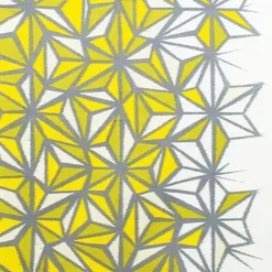 Furoshiki Pattern Asanoha Yellow 27.5" Sq.