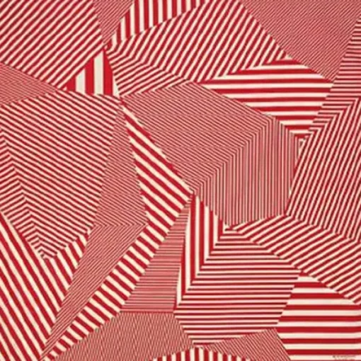 Furoshiki Pattern Stripes Red 38.75" Sq.