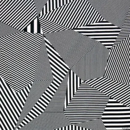 Furoshiki Pattern Stripes Black 38.75" Sq.