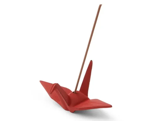 Incense Holder Cinnabar Peace Crane