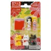 Iwako Kokeshi Fortune Cat Eraser Pack At Miya