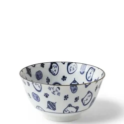 Maneki Neko Blue 5" Bowl