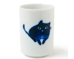 Midnight Blue Cat Cup Set