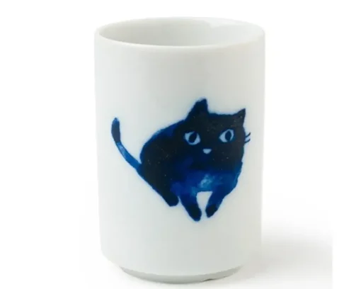 Midnight Blue Cat Cup Set