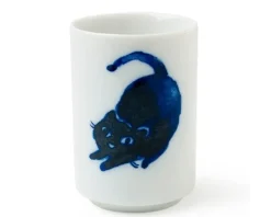 Midnight Blue Cat Cup Set