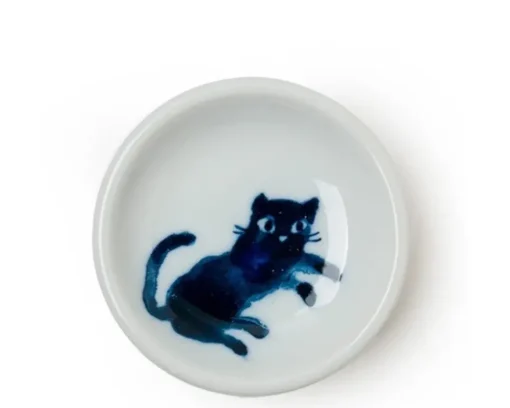 Midnight Blue Cat Dish Set