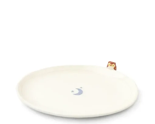 Plate Owl & Moon Design