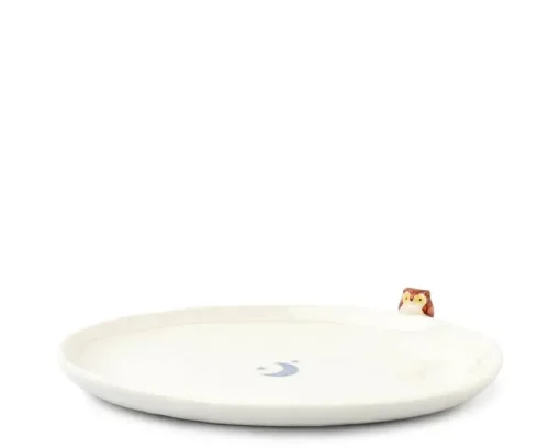 Plate Owl & Moon Design
