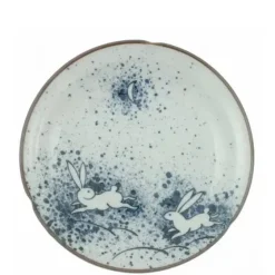 Plate Rabbit & Moon 8-3/4"
